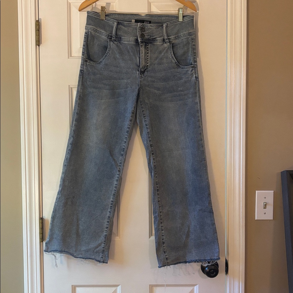 Kut from the Kloth Cropped Wide Leg Jeans